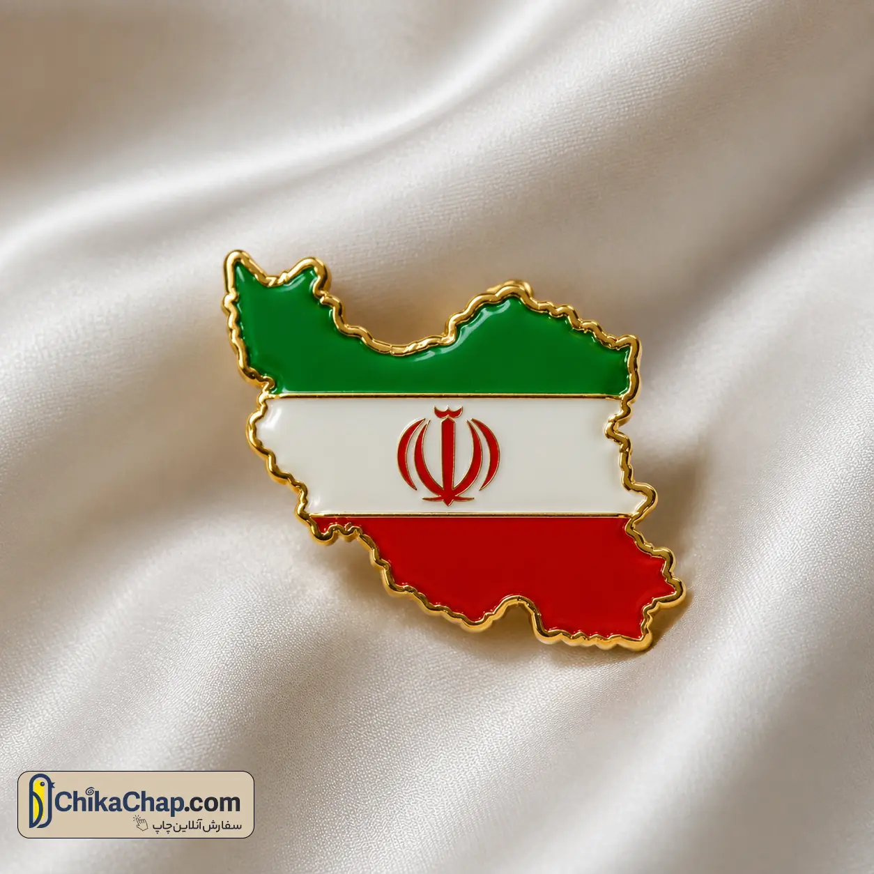 نشان سینه و گل سینه رنگی و فلزی با نقش پرچم ایران